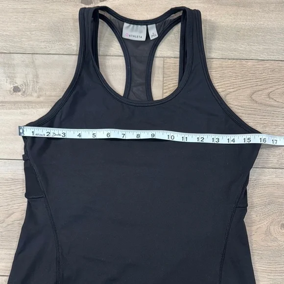 Athleta Women’s Inversion Mesh Racerback Black Tank Top - Picture 6 of 9